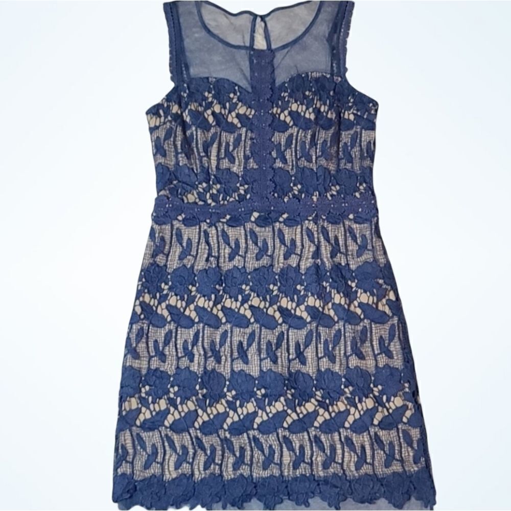 Soieblu Lace Overlay Dress L